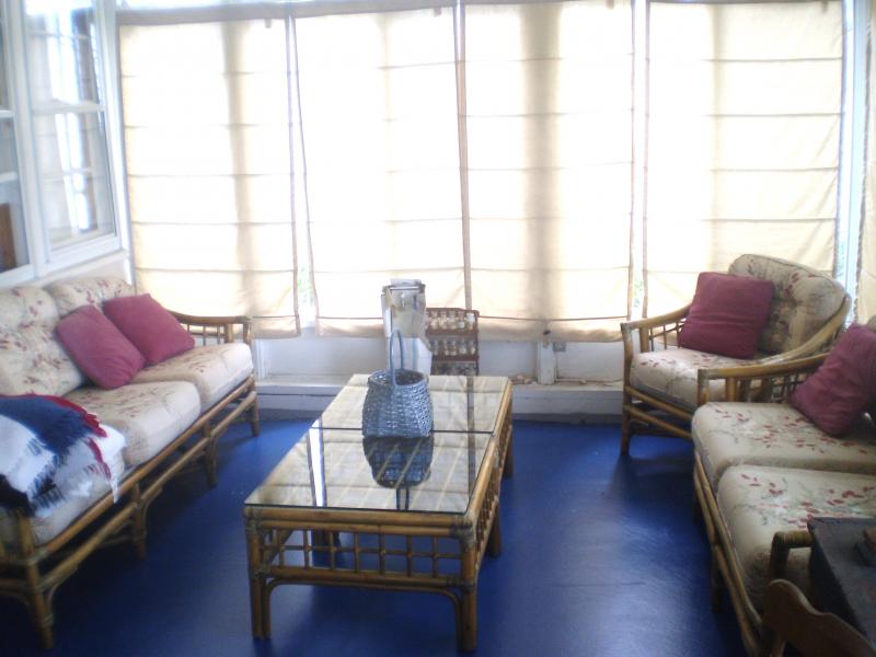 Enclosed porch with great view of lake!